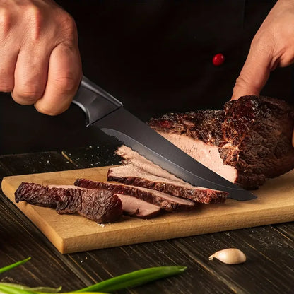 Knife Sets for Kitchen with Block, 14pcs/set Kitchen Knife Set with Sharpener, with Heavy Poultry Shears And 6pcs Serrated Steak Knives Razor-Sharp, Stainless Steel,